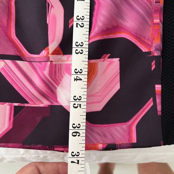 TED BAKER LONDON Jasmaii Pink and Black Geometric Print Panel Dress Ted sz 1 - Picture 9 of 10